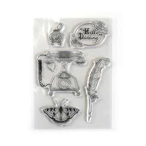 Elizabeth Craft Designs HELLO DARLING Clear Stamps #CS281