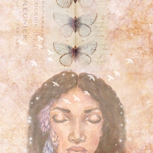Decoupage Queen PEACEFUL MEDITATION A4 Rice Paper #DQRP0184 (Retired)