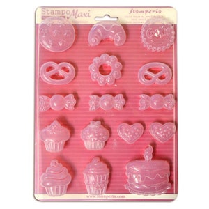 Stamperia Soft Mould A4 COOKIES Cold Pour Mixed Media #K3PTA412