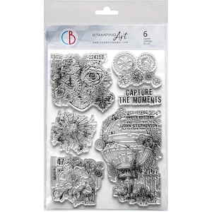 Ciao Bella Esprit de Voyage Jeu de tampons transparents GEARS of IMAGINATION 6 x 8 po #PS8117