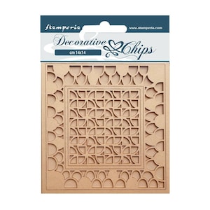 Stamperia Decorative Chips BAUHAUS PATTERN 5.5" x 5.5" #SCB140