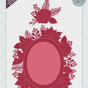 Creative Expressions Sue Wilson OVAL WREATH FRAME Craft Die #CED3246 afbeelding 2