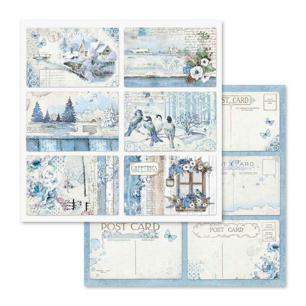 Stamperia BLUE LAND 12x12 Double Faced Scrapbook Paper 10