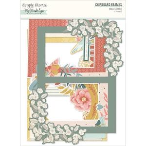 Simple Stories My Mind's Eye Cadres exclusifs en aggloméré de fleurs sauvages 6 pièces #19521