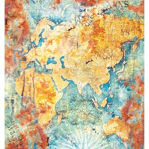 Ciao Bella Coral Reef OXIDE WORLD A4 Rice Paper Decoupage #CBRP467