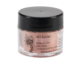 Jacquard Pearl Ex #631 SCARLET Powdered Pigments - 3 gram jar