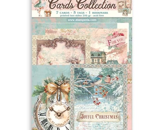 Colección Stamperia WINTER MAGIC - Tarjetas Ephemera #SBCARD46