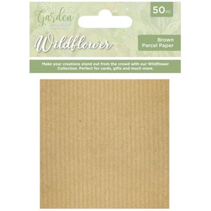Crafters Companion NATURE'S GARDEN WILDFLOWER Papier pour colis marron #NGWILDBPP50
