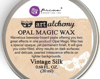 Finnabair Art Alchemy Prima VINTAGE SILK Opal Magic WAX .68 oz Altered Art Mixed Media Special Effects 964283