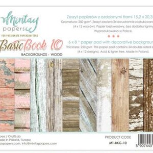Mintay Backgrounds - WOOD 6x8 Pad Fussy Cutting Elements #MT-BKG-10
