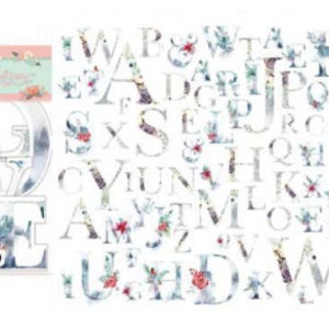 Stamperia ALPHABET DE NOL Découpes en formes d'aggloméré 91 pièces #DFLDC22