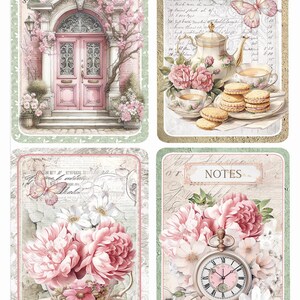 Cartes Moments intemporels Ciao Bella A4, papier de riz, techniques mixtes #CBRP517