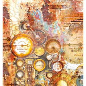Ciao Bella Coral Reef STEAM KNOBS A4 Rice Paper Decoupage #CBRP463