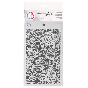 Ciao Bella Esprit de Voyage Pochoir texturé SURFACE OXYDÉE 5 x 8 po # MS135