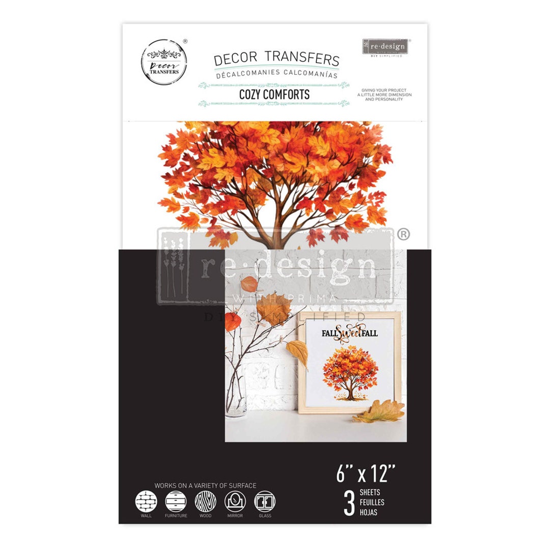 Décor Transferts Prima Marketing Re-Design 6x12 - Pack De 3 Motifs Ferme Du Matin - Neuf