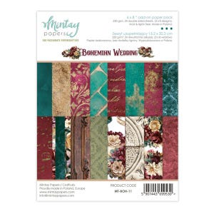 Paquet de papier complémentaire MARIAGE 6 x 8 Mintay Flora Boho # MT-Boh-11