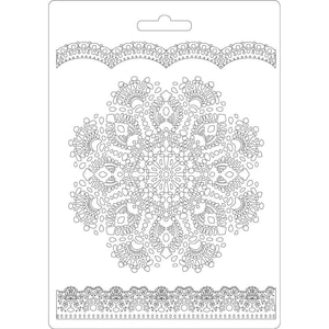 Stamperia Soft Mould A5 DOILY PATTERN Mixed Media Texture Impression Cold Pour #K3PTA516
