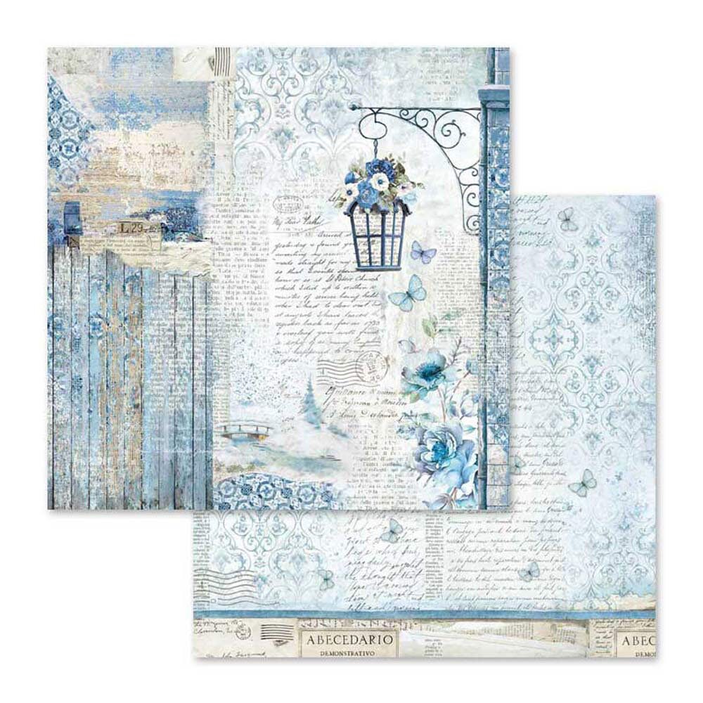 Stamperia BLUE LAND 12x12 Double Faced Scrapbook Paper 10