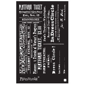 Prima Finnabair 6.5&quot;x9.5&quot; Stencil THEATER NIGHT Paint Mixed Media Home Decor #969776