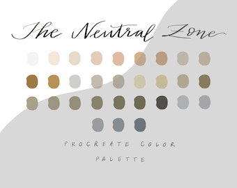 The Neutral zone procreate palette/ iPad procreate/ instant download