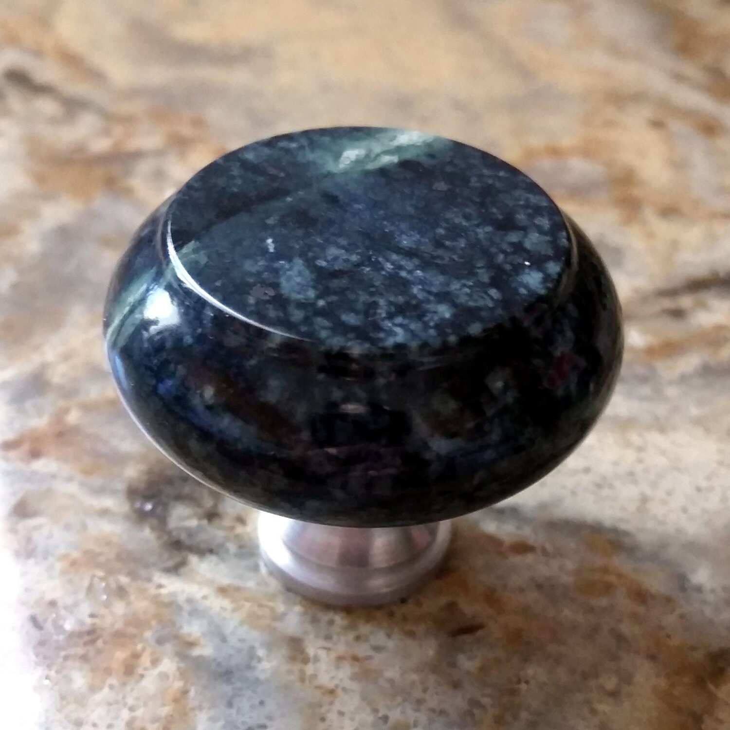 Dark Green Marble Knobs for Etsy