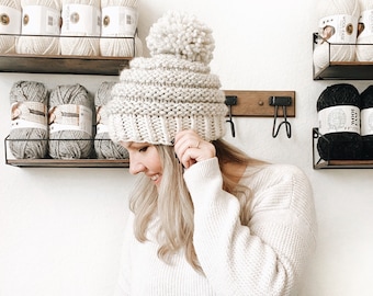 Patrón de gorro Somerset para tejer, gorro fácil de tejer (desde niños pequeños hasta adultos) (patrón en PDF)