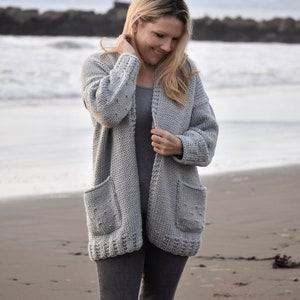 KNITTING PATTERNFalling into Comfort-oversized sweater-fomfy sweater-Easy Knit Sweater xs s, m, l, xl, 2x, 3x, 4x whistle and wool image 1