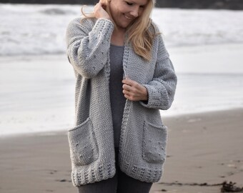 KNITTING PATTERN•Falling into Comfort-oversized sweater-fomfy sweater-Easy Knit Sweater• xs ( s, m, l, xl, 2x, 3x, 4x )•whistle and wool•