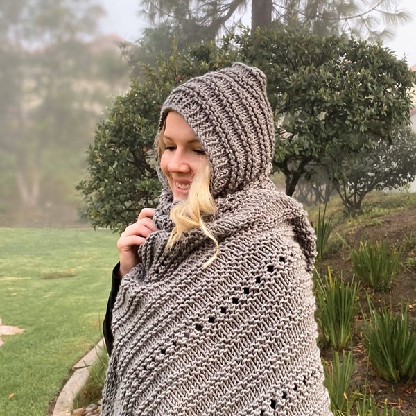 KNITTING PATTERN•Cumbria Blanket Scarf,knit blanket scarf,oversize scarf, easy knit scarf•whistle and wool