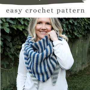 Endless Fade Shawl CROCHET PATTERN easy crochet shawl, very few ends to weave in, worsted weight, long and comfy, Whistle and Wool image 5