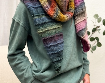 Waverly Shawl, KNITTING PATTERN, Worsted Weight yarn, easy texture repeats -Whistle and Wool