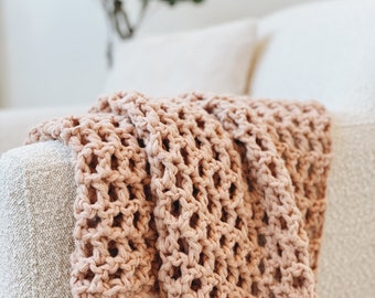 Skip a Stitch Throw, CROCHET PATTERN, easy crochet, Whistle and Wool