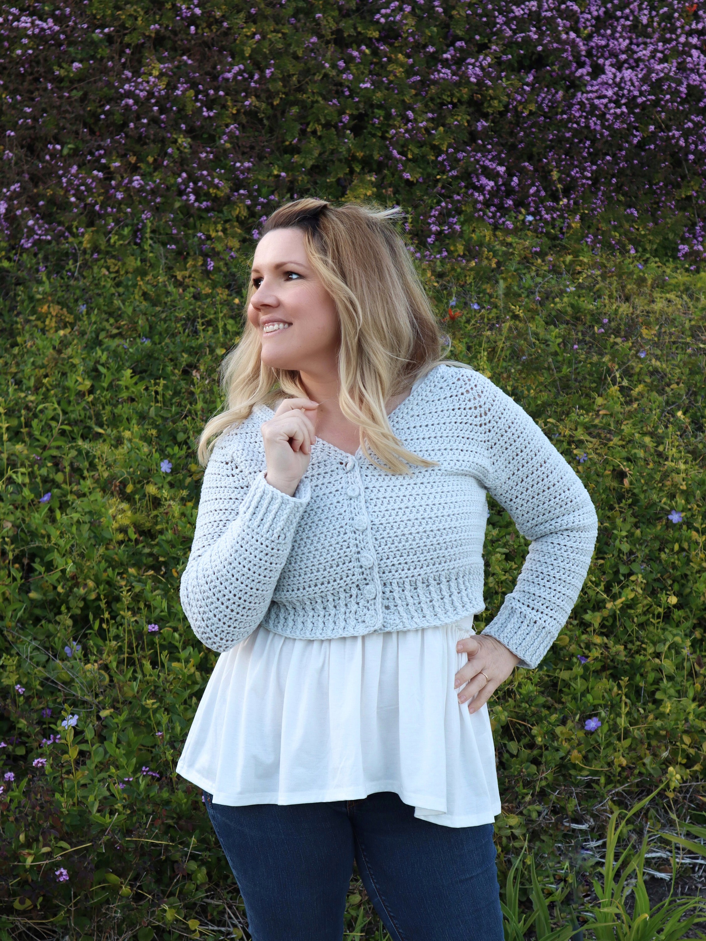 CROCHET PATTERN • Leven Cardigan, Raglan Cardigan, Fitted