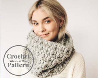 CROCHET PATTERN•Crochet Cowl•Chunky Cowl•The Ripley Cowl