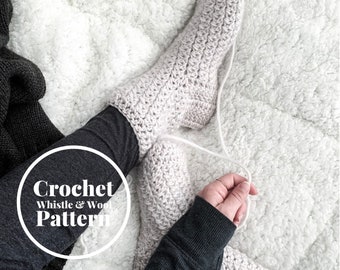 The Tyne Crochet Slipper Pattern • Seamless Design (PDF Pattern)