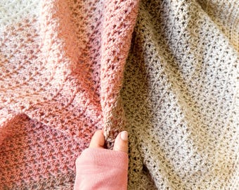 Spring Joy Crochet Blanket Pattern, Easy Bias Design (PDF Pattern)