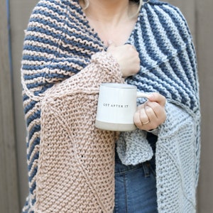 KNITTING PATTERN My Favorite Throw beginner knit, Granny Square style blanket Whistle and Wool image 5