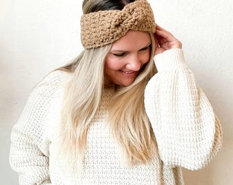 Crochet Headband Pattern • Beginner Friendly, Bulky Yarn (PDF Pattern)