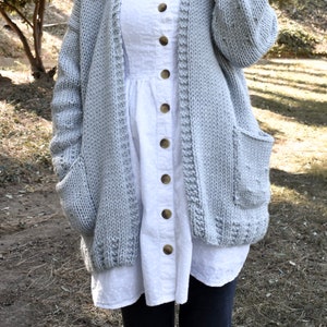 KNITTING PATTERNFalling into Comfort-oversized sweater-fomfy sweater-Easy Knit Sweater xs s, m, l, xl, 2x, 3x, 4x whistle and wool image 4
