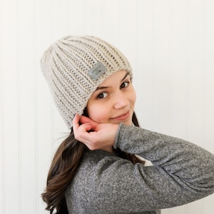 KNIT PATTERN• Nottingham Hat pattern for a bulkier Bulky #5 yarn, 1x1 rib hat, lots of stretch , fit Child to Adult-Whistle and Wool