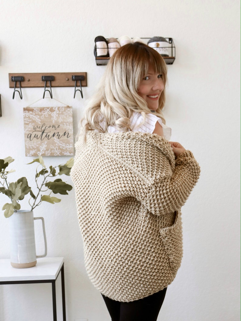 KNITTING Patterncheshire Cardigan.easy Knit Cardigan Etsy