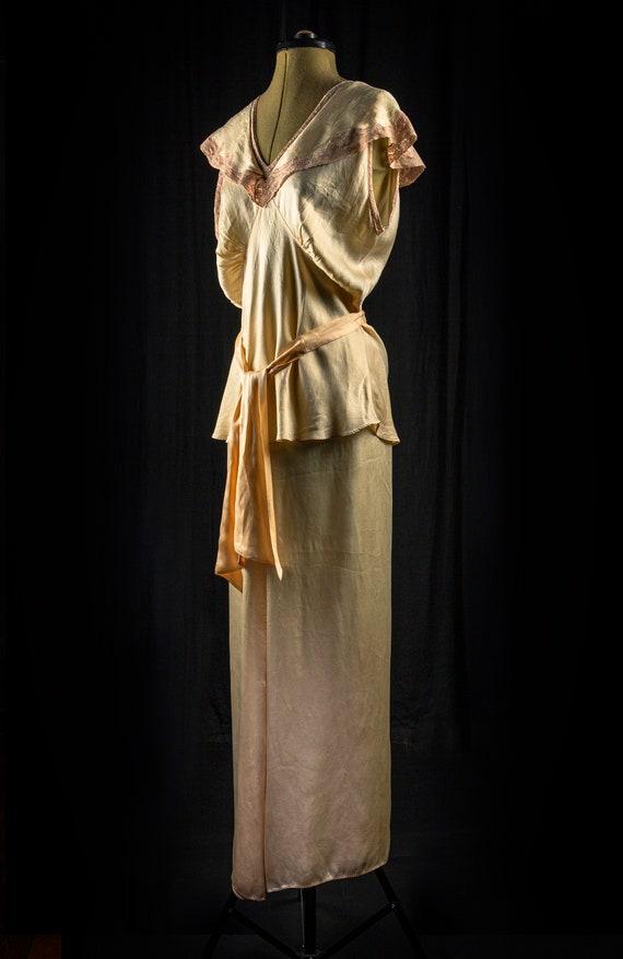 Vintage Pyjama Lingerie Set, Original Art Deco Pe… - image 3