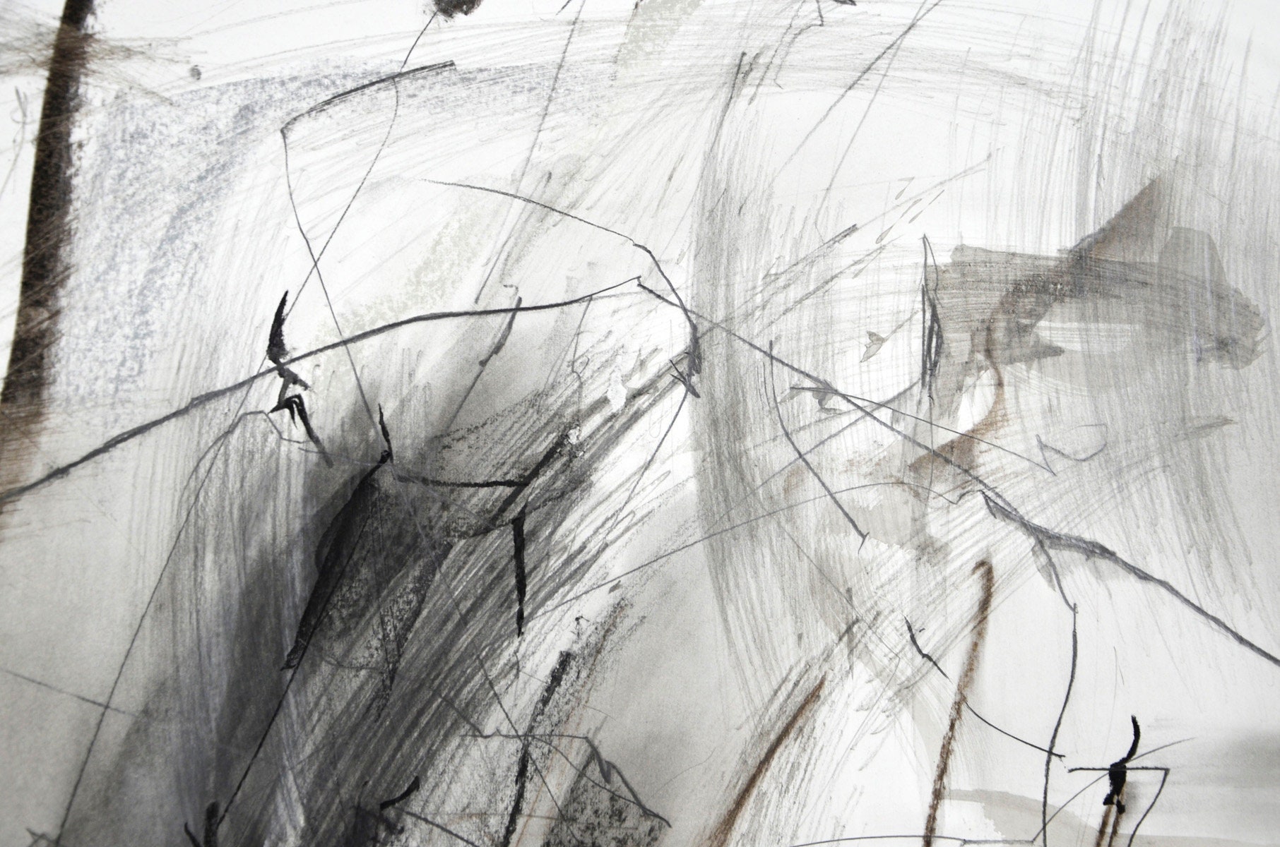 Original Pencil Drawing Abstract Art Drawing 40x28 inches | Etsy