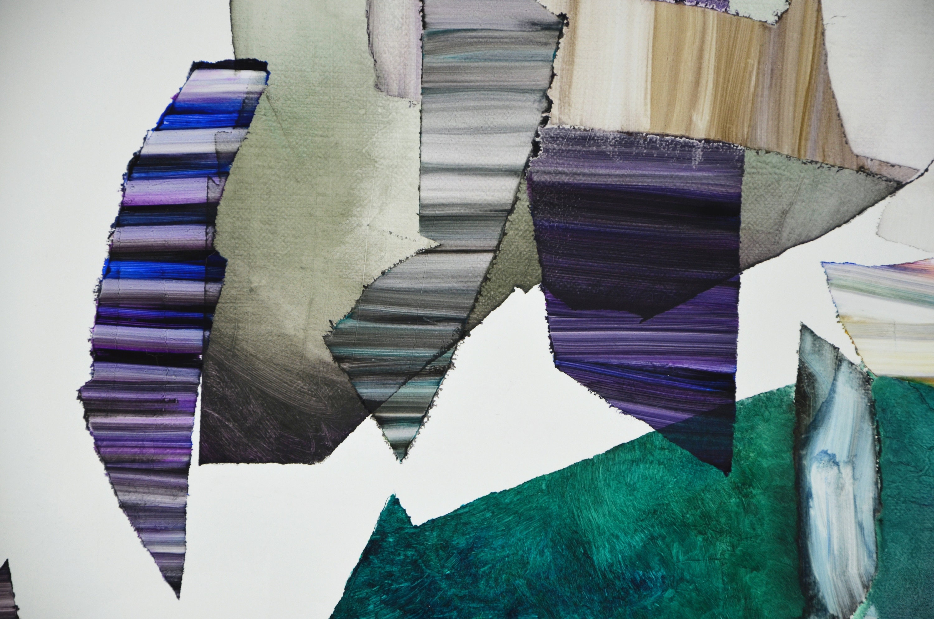 Original Green Abstract Oil Painting on Canvas, Contemporary Art (48x35 ...