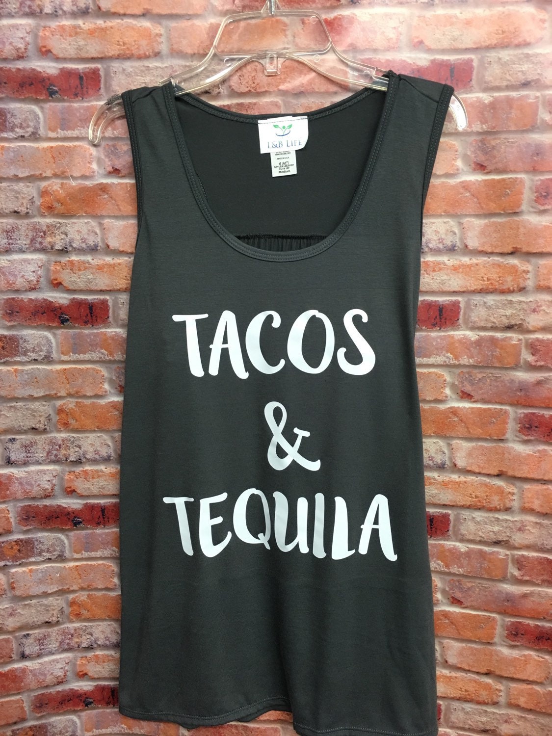 Tacos and Tequila tank women's clothingwomen's Etsy