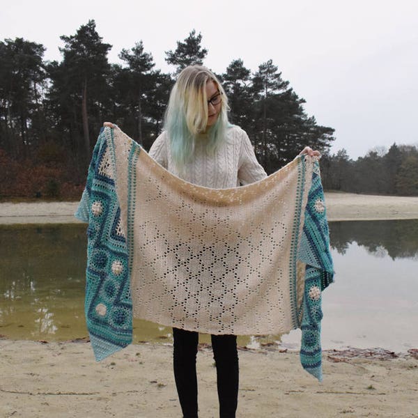 The Shell Collector crochet wrap pattern PDF