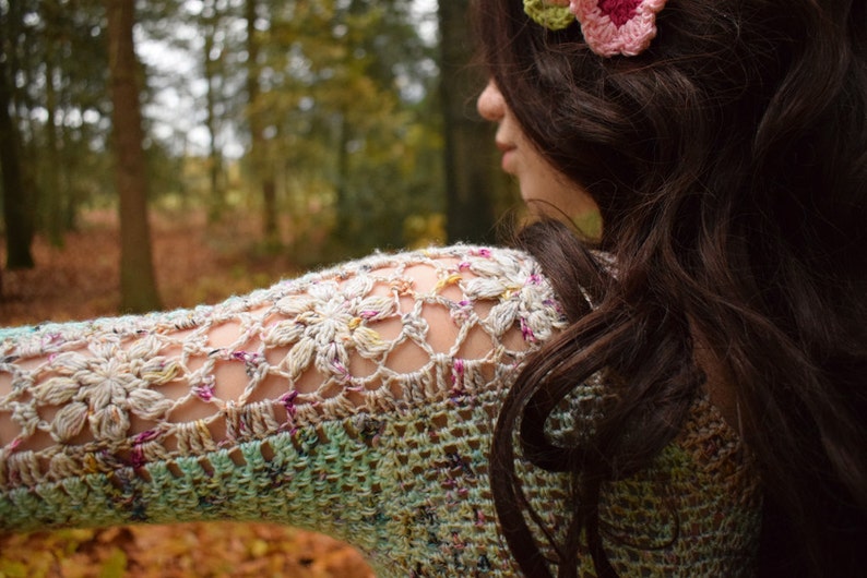 Picking Flowers sweater crochet pattern PDF image 4