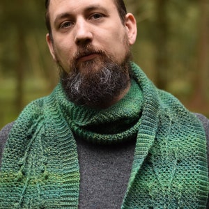 Blooming Moss Scarf crochet pattern PDF