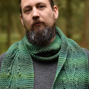 Patrón de crochet: Bufanda de musgo floreciente, patrón PDF, bufanda de crochet, envoltura de crochet, crochet superpuesto, musgo de crochet