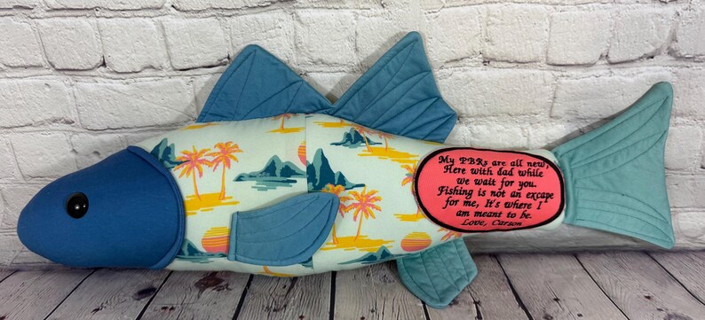The Harbor Fish – Custom Memory Fish Made From Loved One’s Clothing | Angler Keepsake | Handmade in SC afbeelding 11